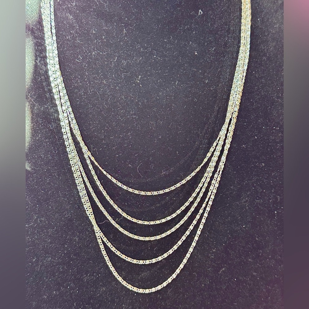 Vintage Fashion Silver Layered Necklace